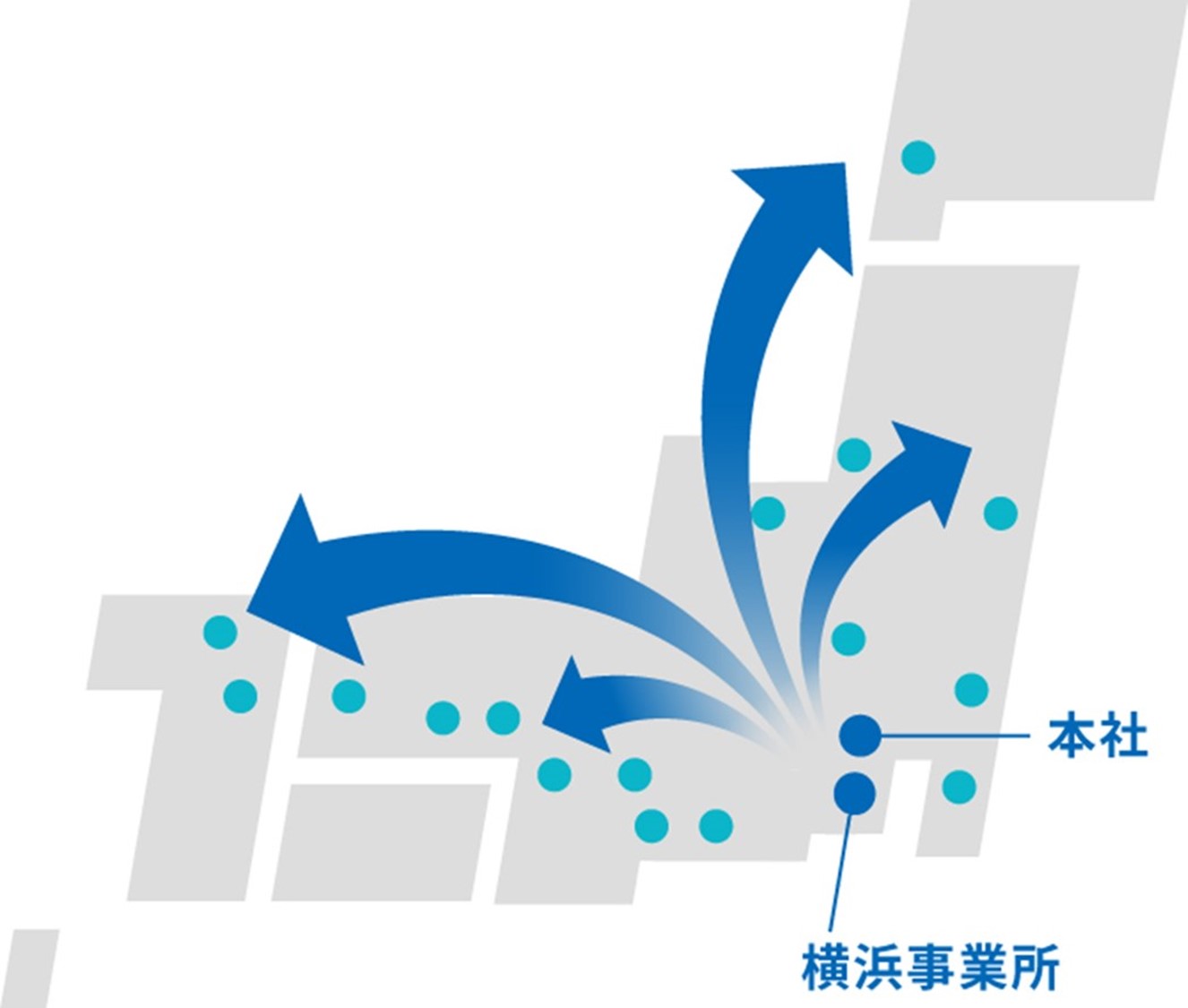 ISO14001の認証取得-日本地図